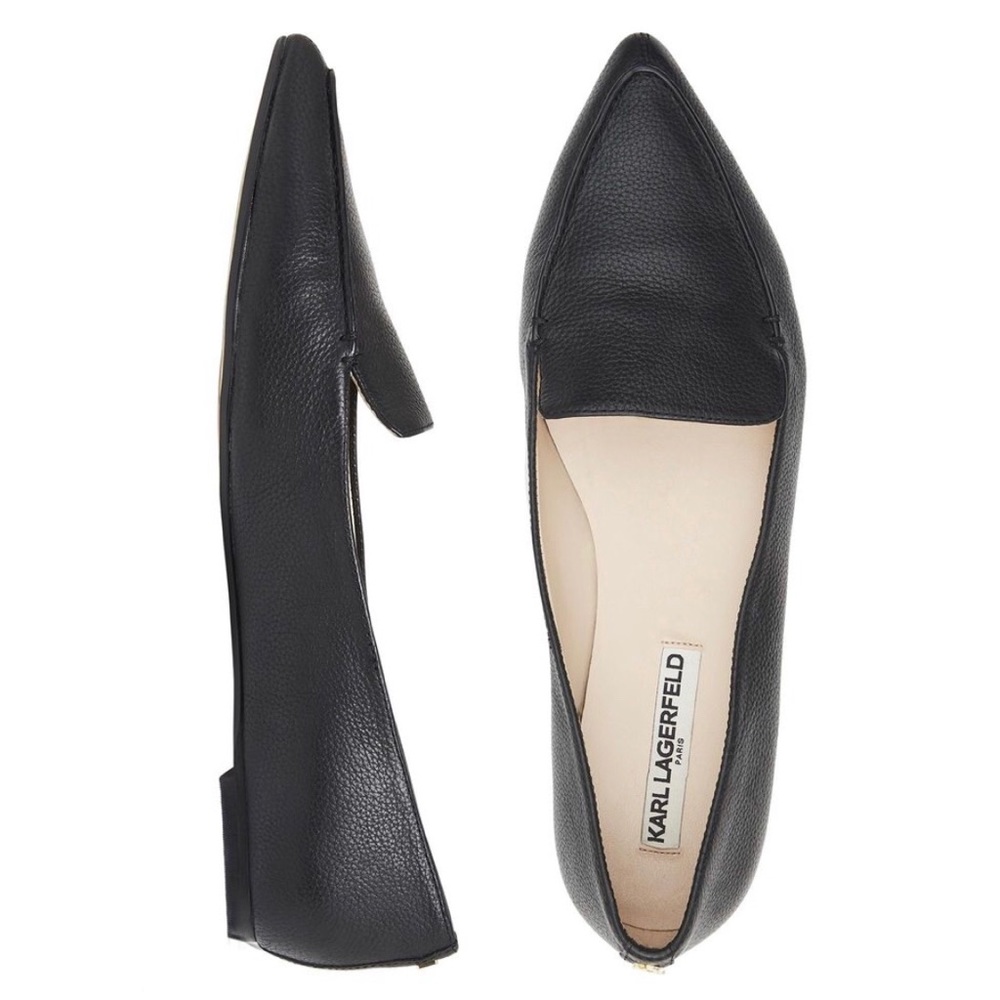 Karl Lagerfeld Paris Destine Leather Flats 9